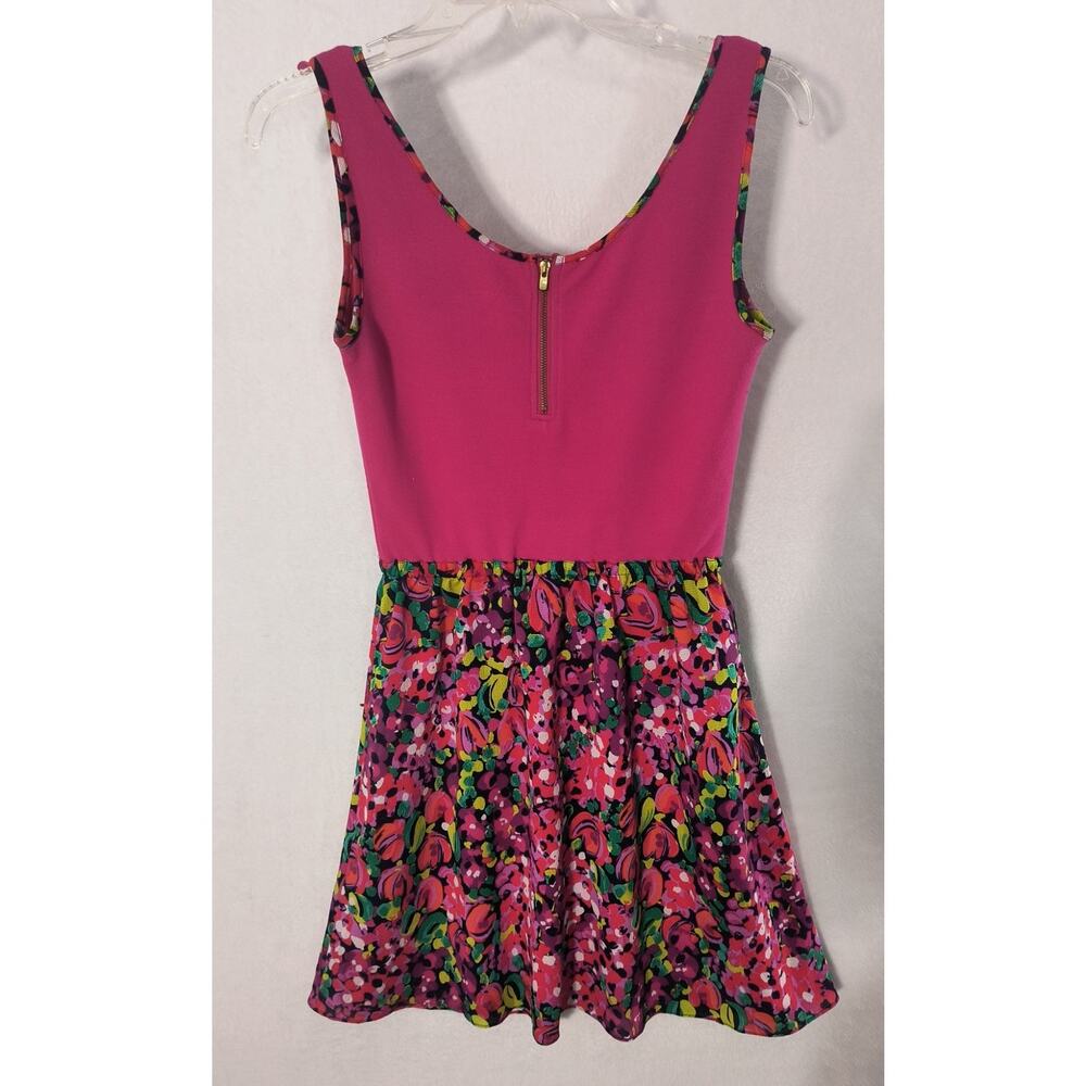 Lilly Pulitzer Mini Wrap Dress Small Pink Multicolor Floral Sleeveless Stretch - Picture 8 of 16